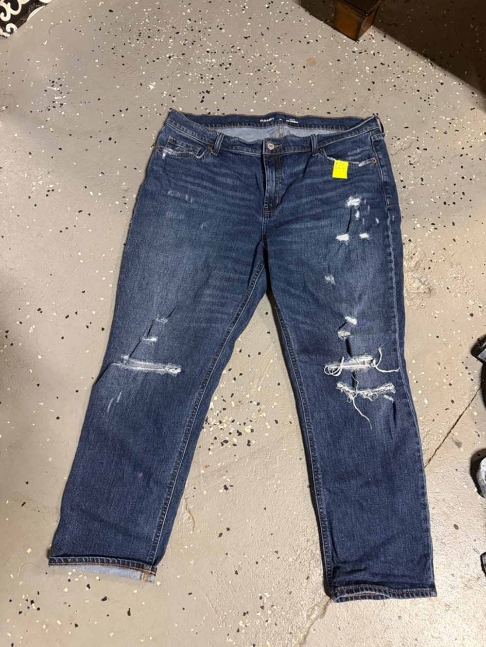 Old Navy Ripped Dark Blue Boyfriend Jeans